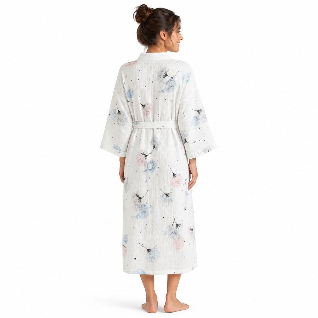 Kimono Femme Léger Motif Fleur