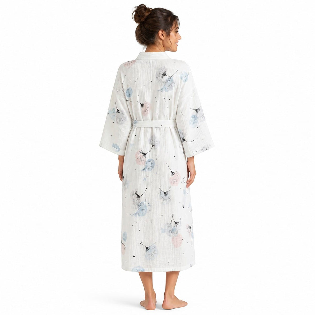 Kimono Femme Léger Motif Fleur