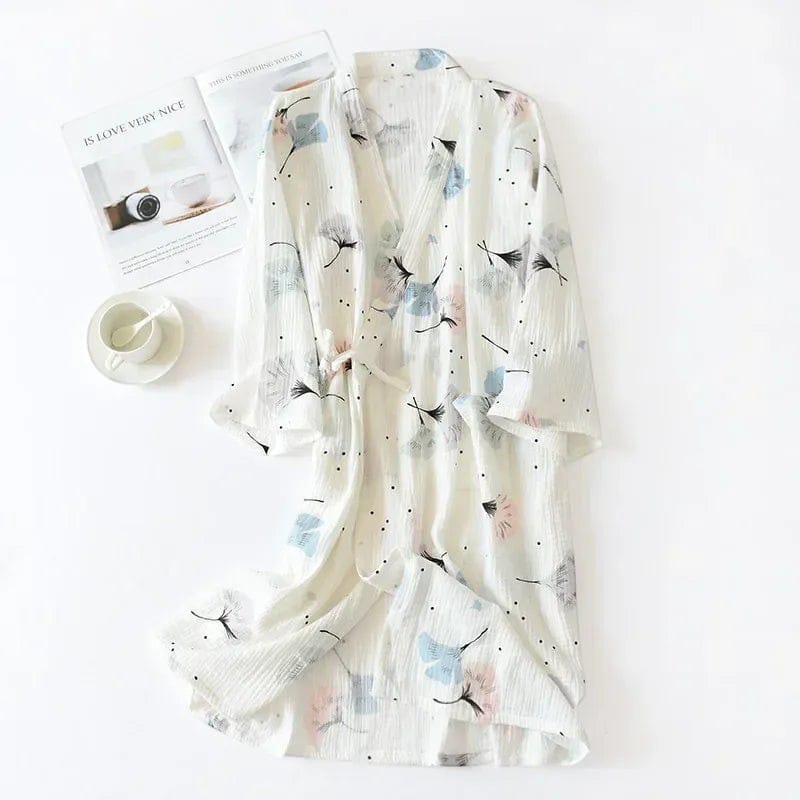 Kimono Femme Léger Motif Fleur