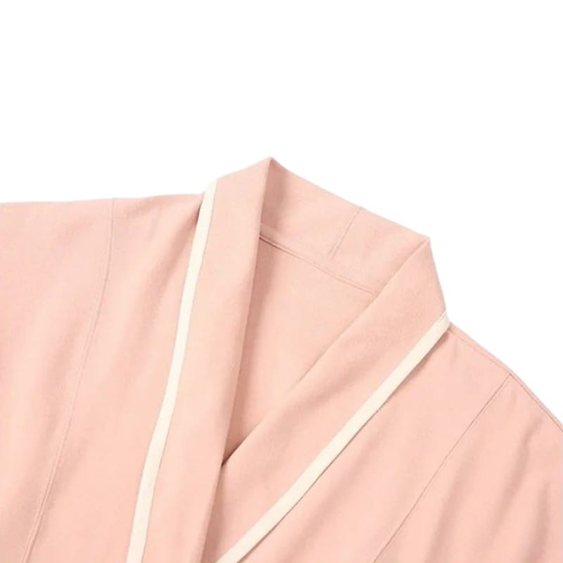 Kimono Femme Polaire Patchwork avec Ceinture Hiver