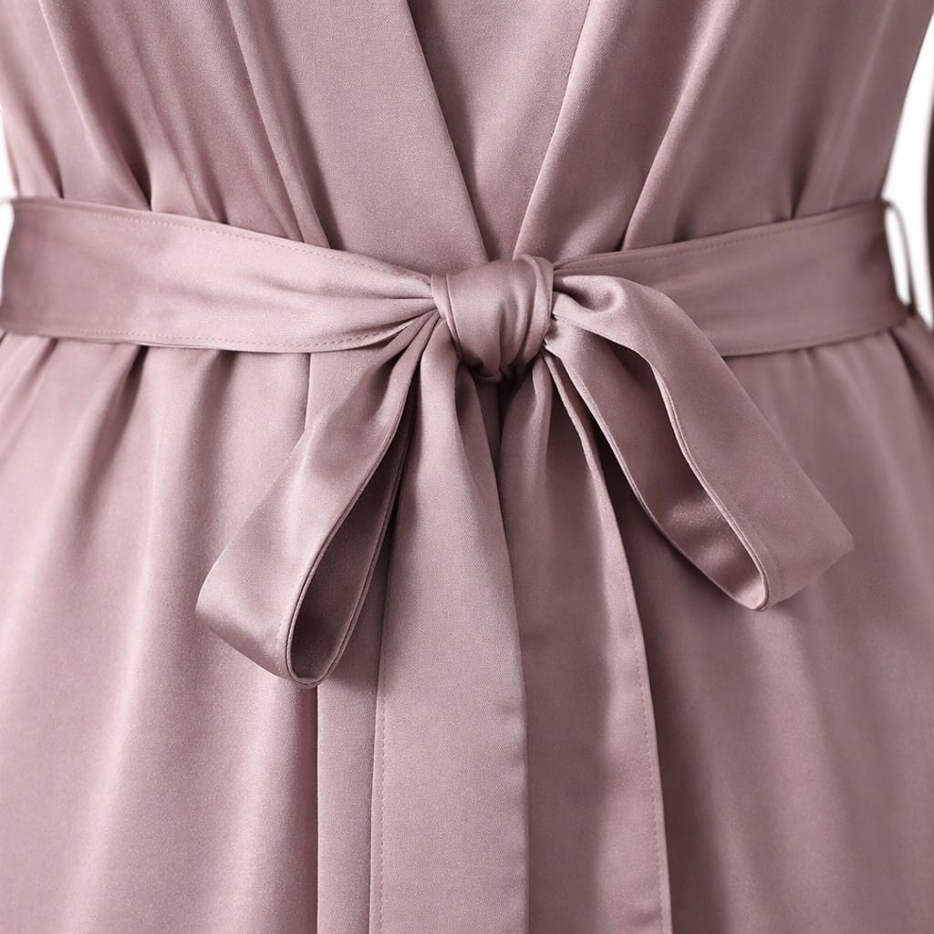 Kimono Femme Satin Court Élégant