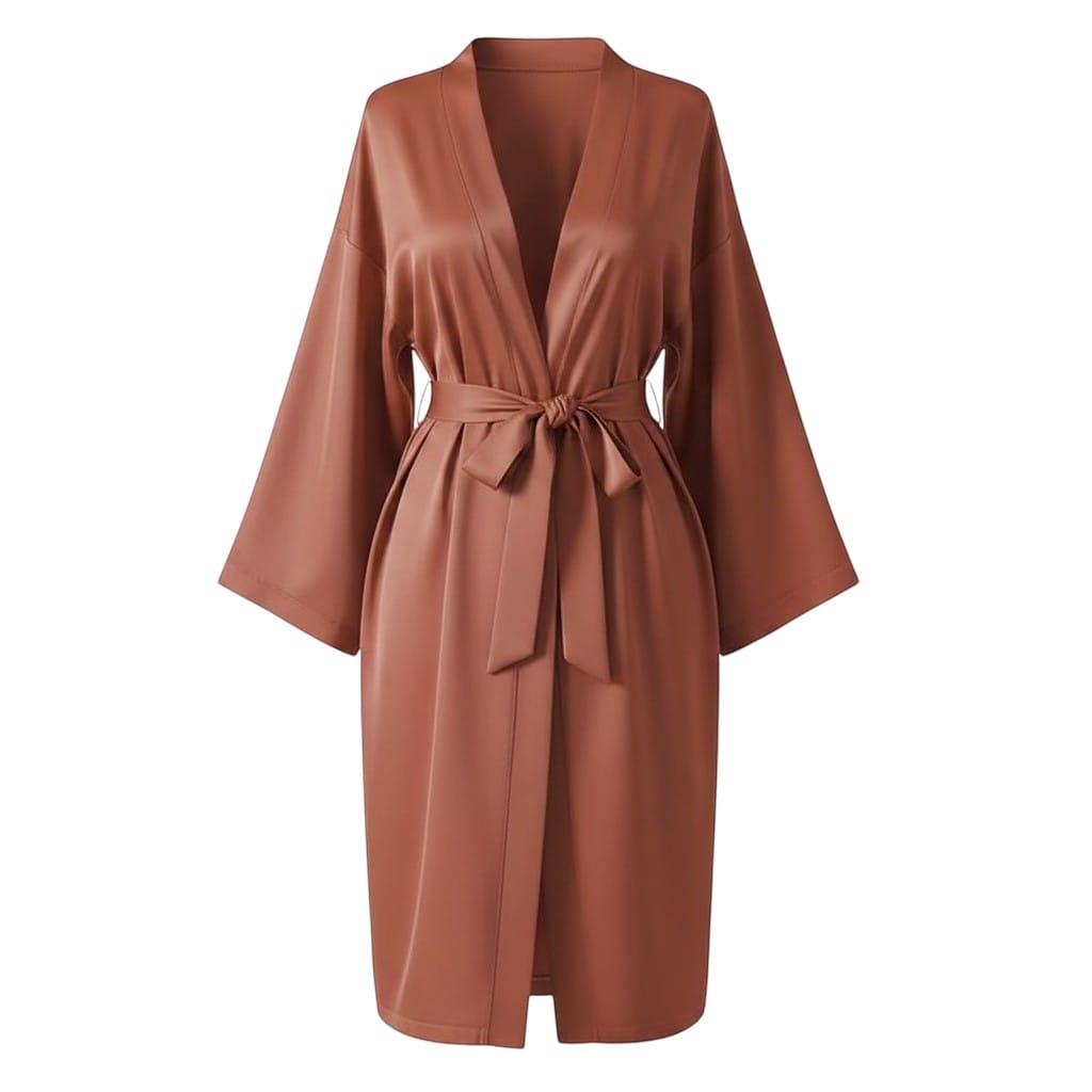 Kimono Femme Satin Court Élégant