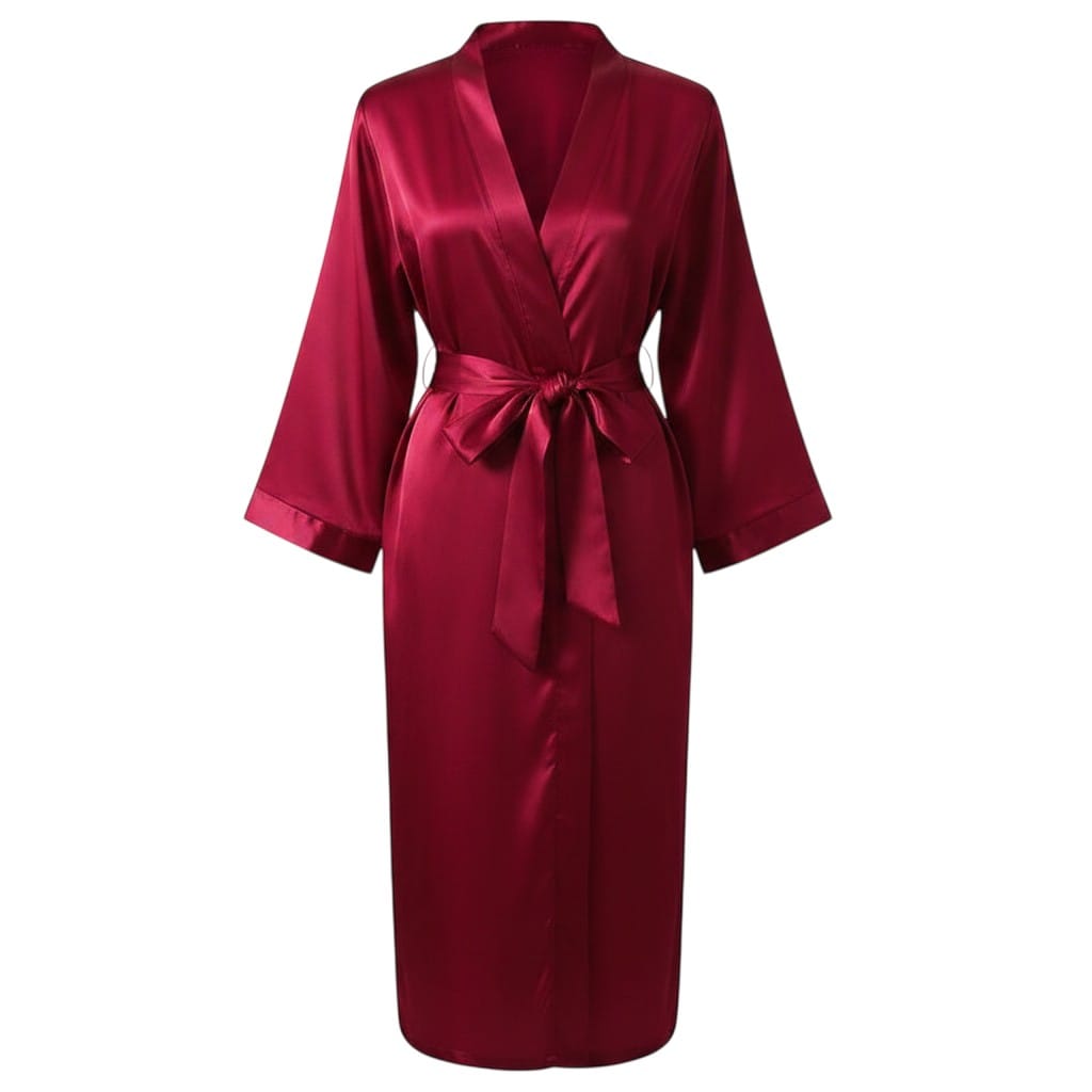 Kimono Femme Satin Court Élégant