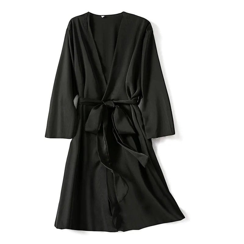 Kimono Femme Satin Court Élégant