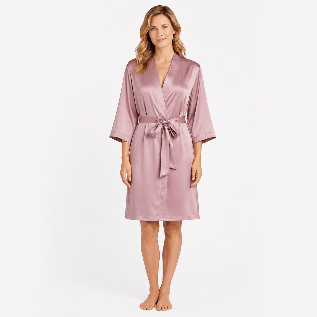 Kimono Femme Satin Court Élégant