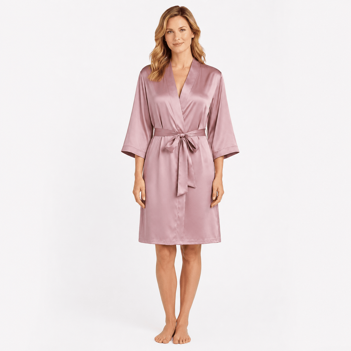 Kimono Femme Satin Court Élégant
