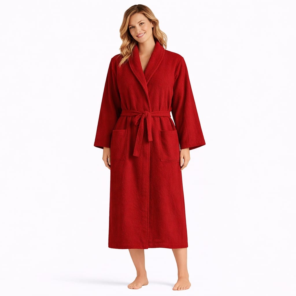 Kimono Femme Velours Long Hiver avec Ceinture