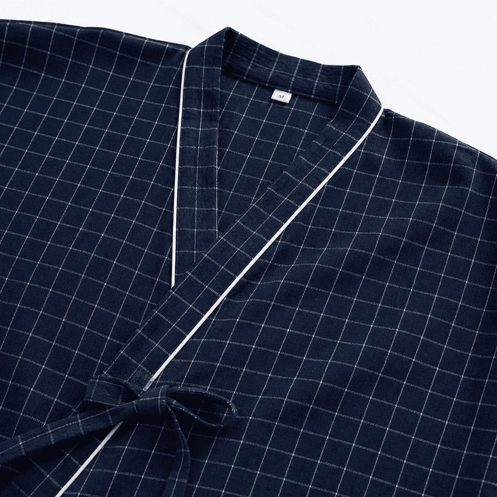 Kimono Homme Carreaux Léger