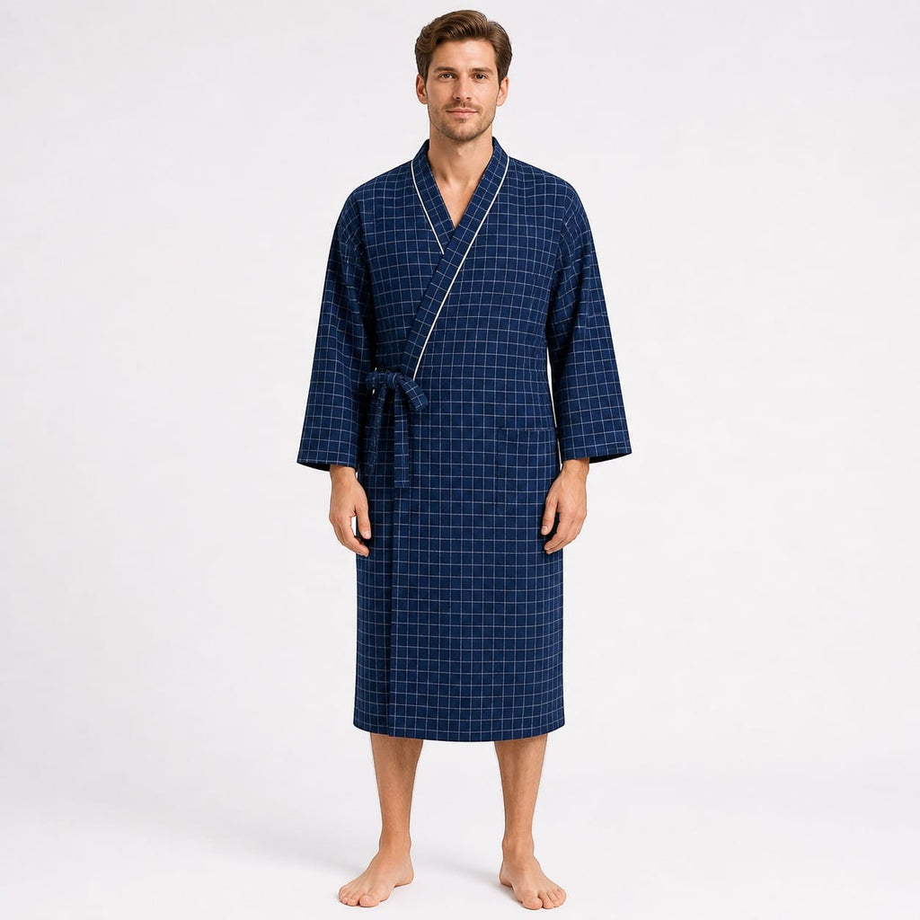 Kimono Homme Carreaux Léger