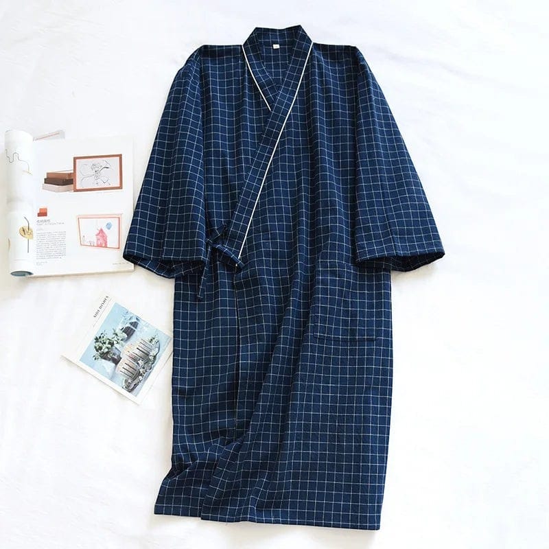 Kimono Homme Carreaux Léger