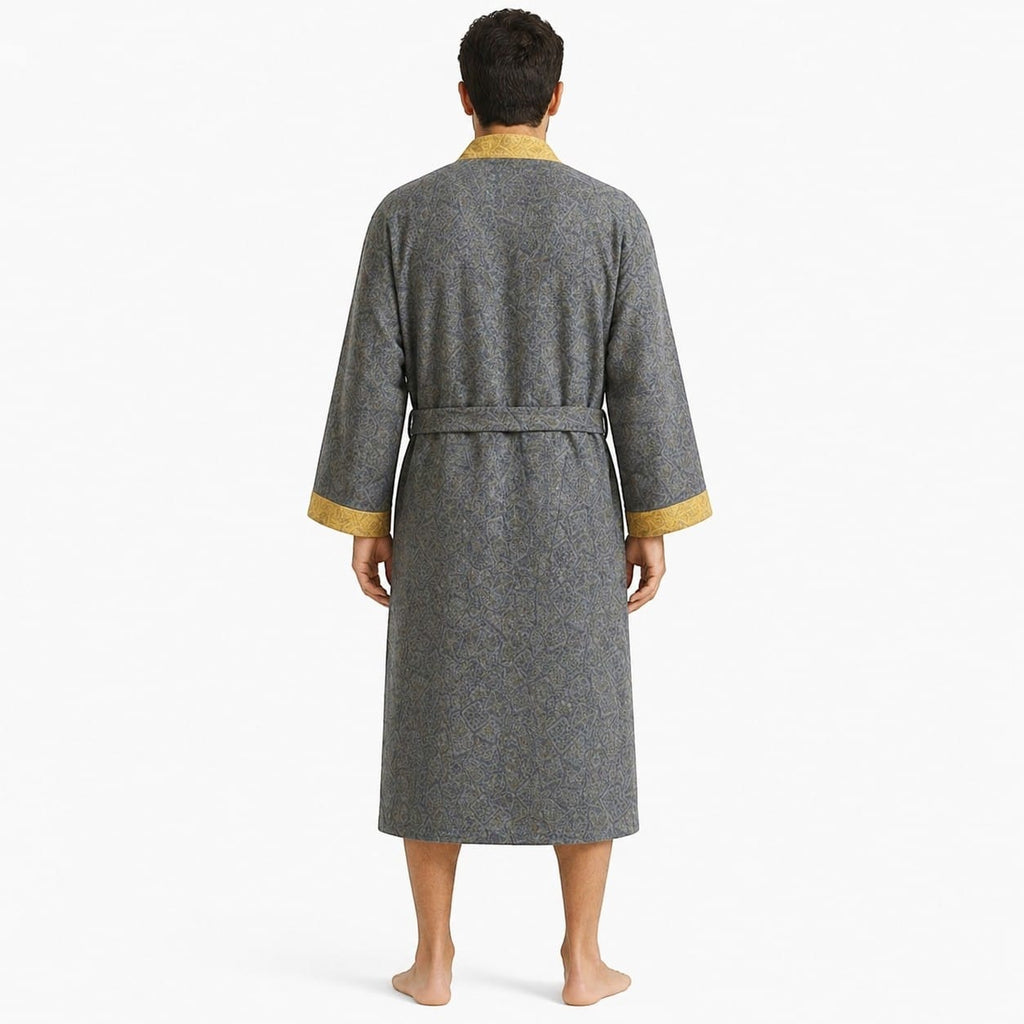 Kimono Homme Coton Jacquard avec Ceinture