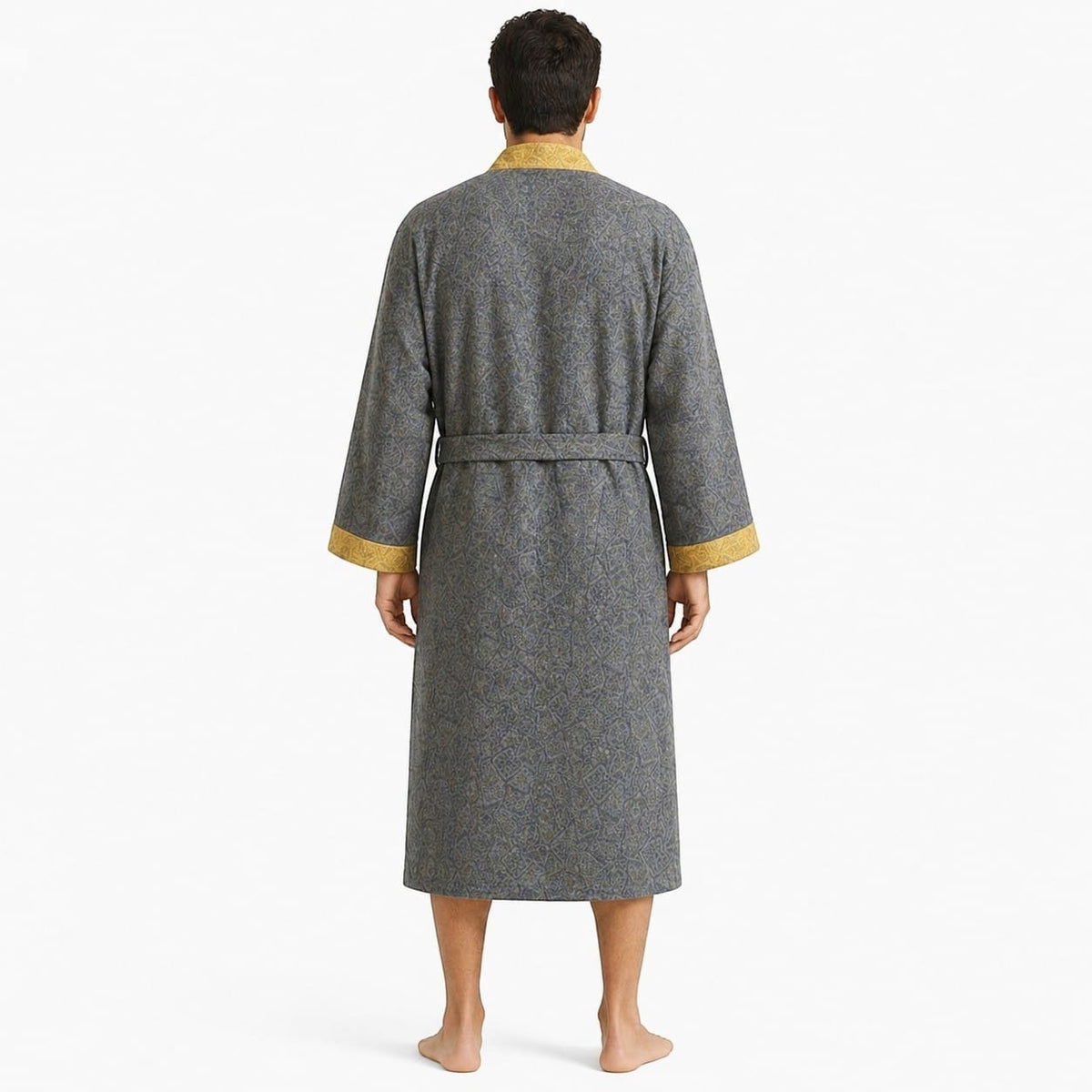 Kimono Homme Coton Jacquard avec Ceinture