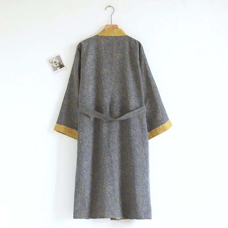 Kimono Homme Coton Jacquard avec Ceinture