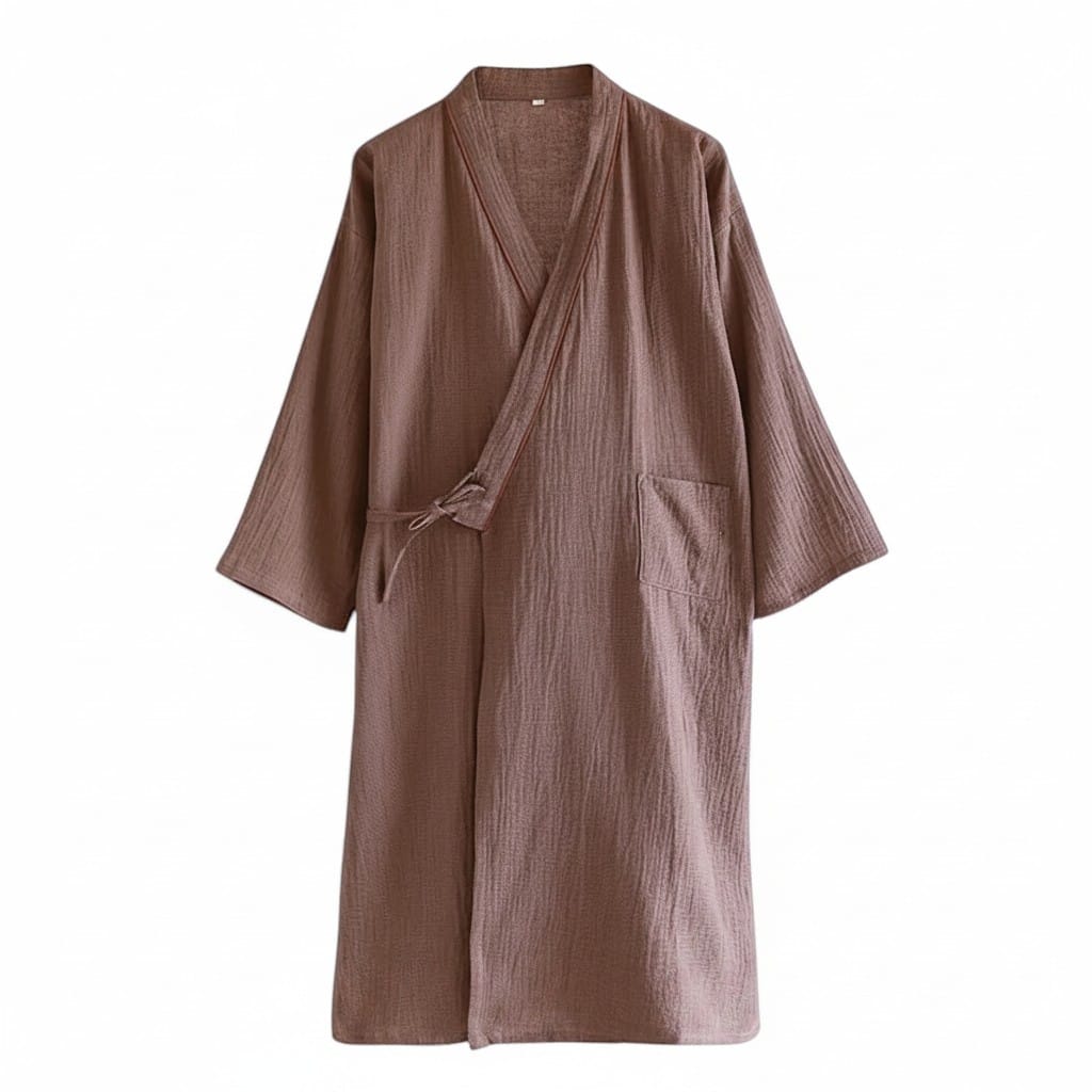 Kimono Homme Coton Léger avec Poches Mi-Saison