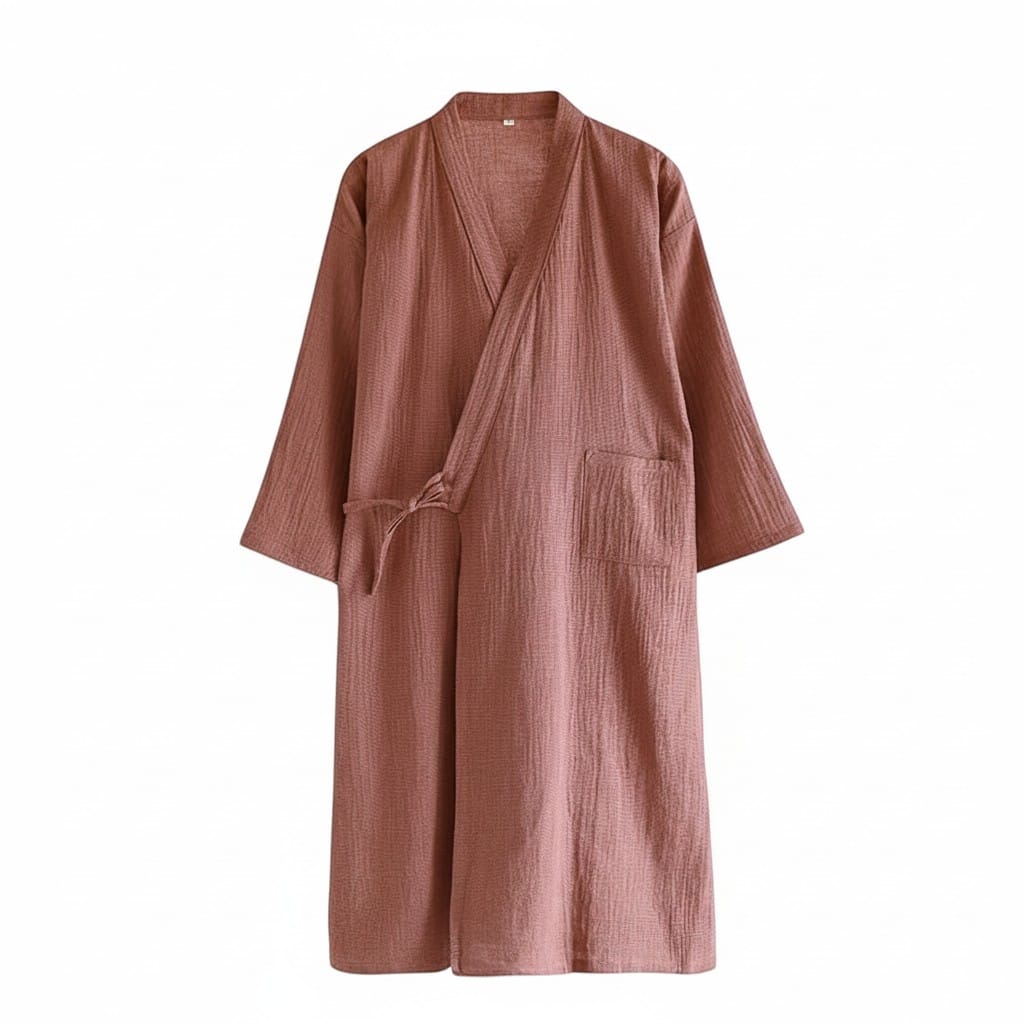 Kimono Homme Coton Léger avec Poches Mi-Saison