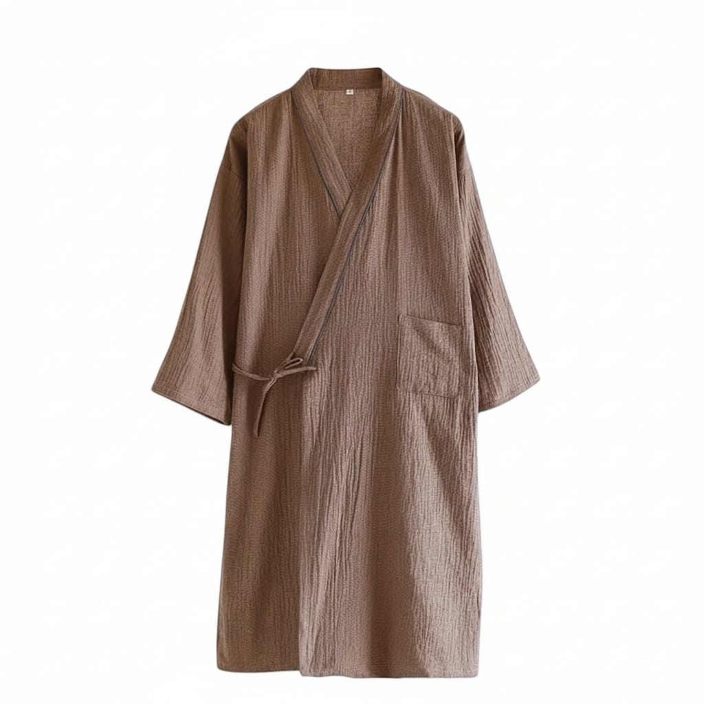 Kimono Homme Coton Léger avec Poches Mi-Saison
