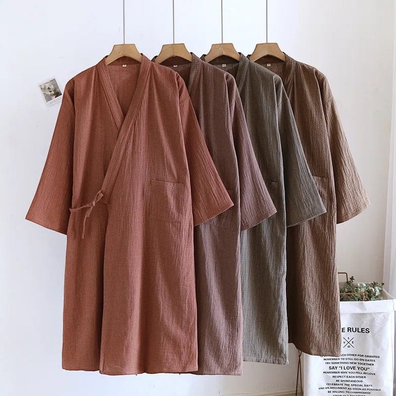 Kimono Homme Coton Léger avec Poches Mi-Saison