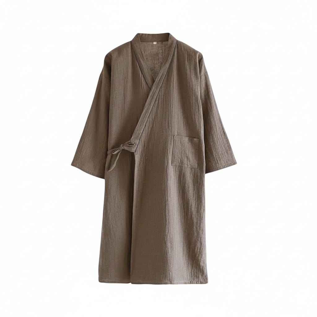 Kimono Homme Coton Léger avec Poches Mi-Saison