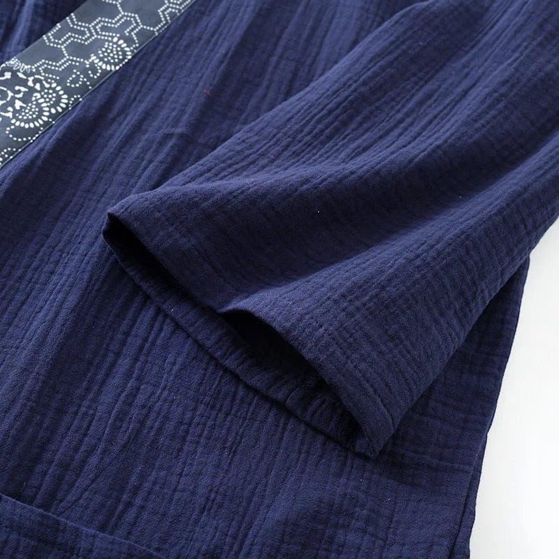 Kimono Homme Coton Léger Imprimé avec Poches Été