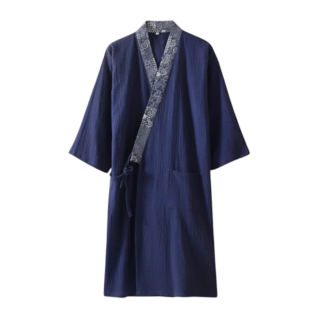 Kimono Homme Coton Léger Imprimé avec Poches Été