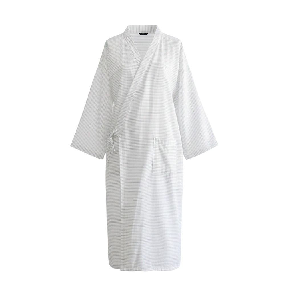Kimono Homme Coton Rayé Long Grande Taille
