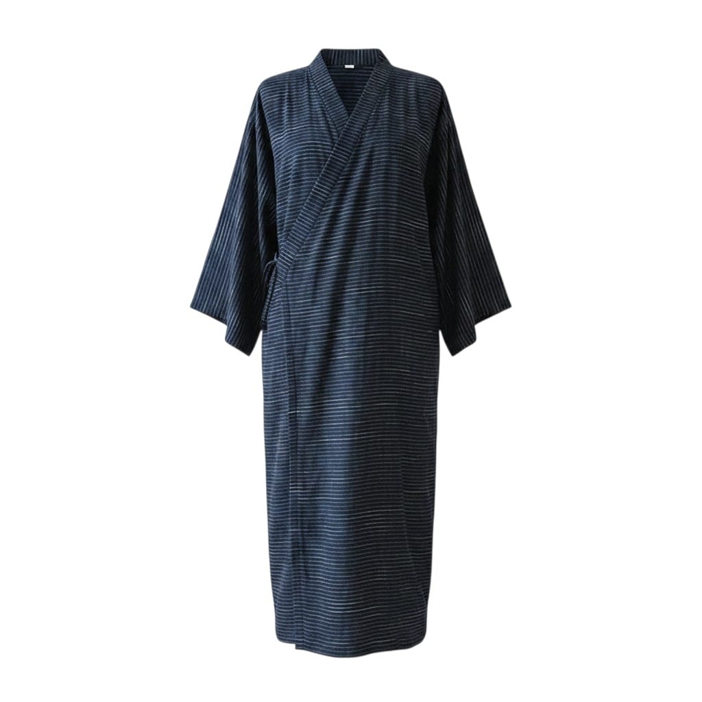 Kimono Homme Coton Rayé Long Grande Taille