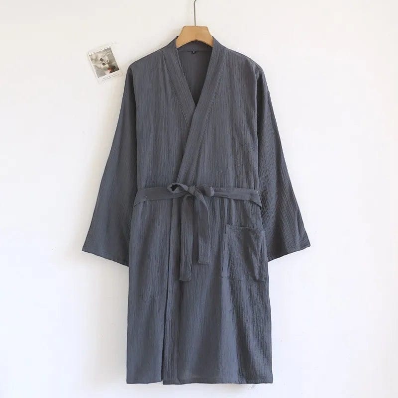 Kimono Homme Crêpe Uni Mi-saison
