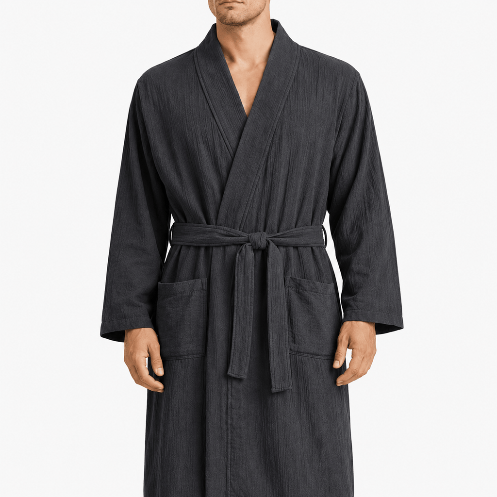 Kimono Homme Crêpe Uni Mi-saison