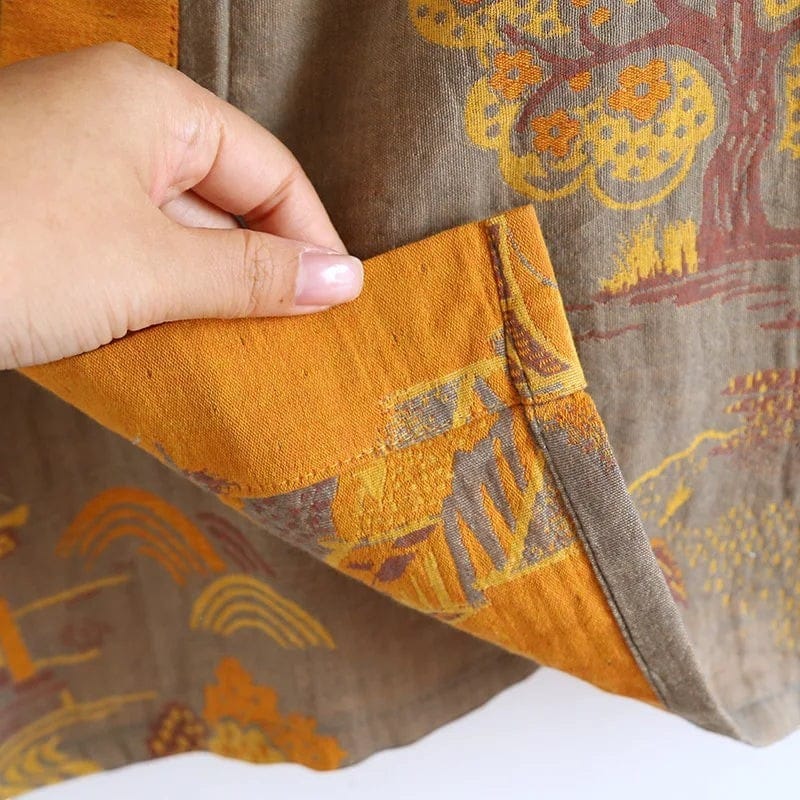 Kimono Homme Japonais Jacquard Tissé