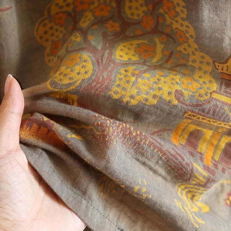 Kimono Homme Japonais Jacquard Tissé