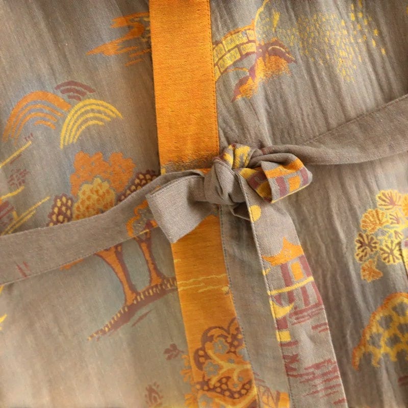 Kimono Homme Japonais Jacquard Tissé