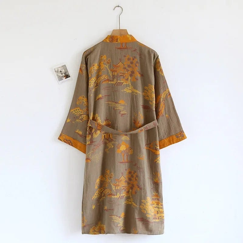 Kimono Homme Japonais Jacquard Tissé