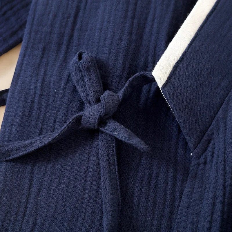Kimono Homme Japonais Léger Uni Mi-Long