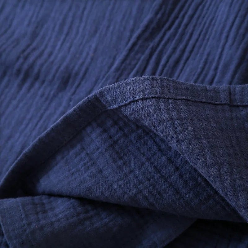 Kimono Homme Japonais Léger Uni Mi-Long