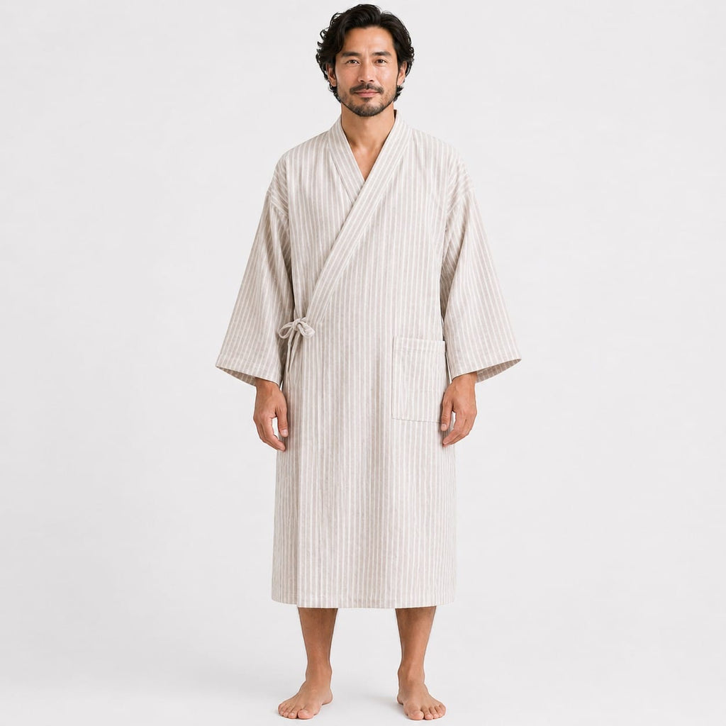 Kimono Homme Long Rayé Léger