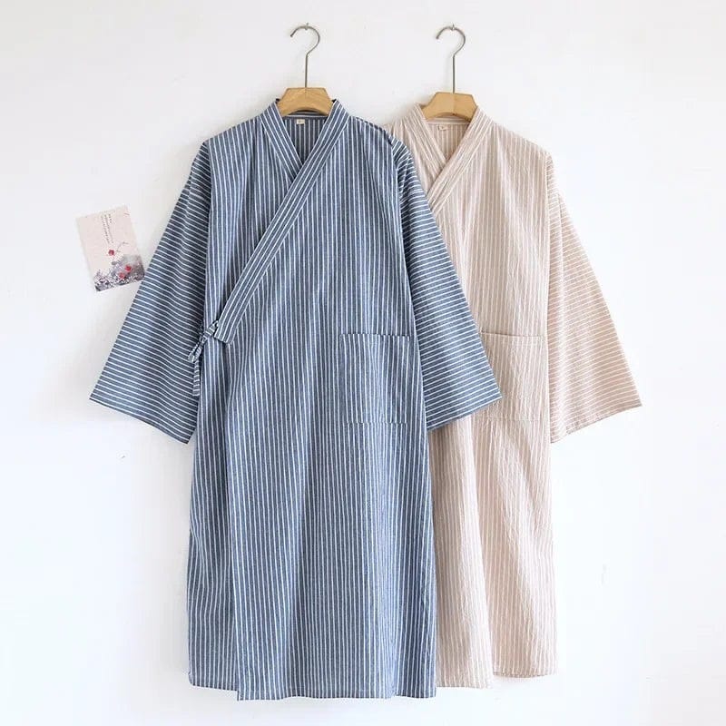 Kimono Homme Long Rayé Léger