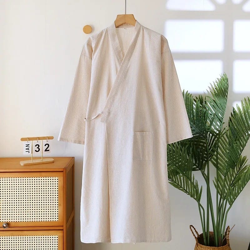 Kimono Homme Long Rayé Léger