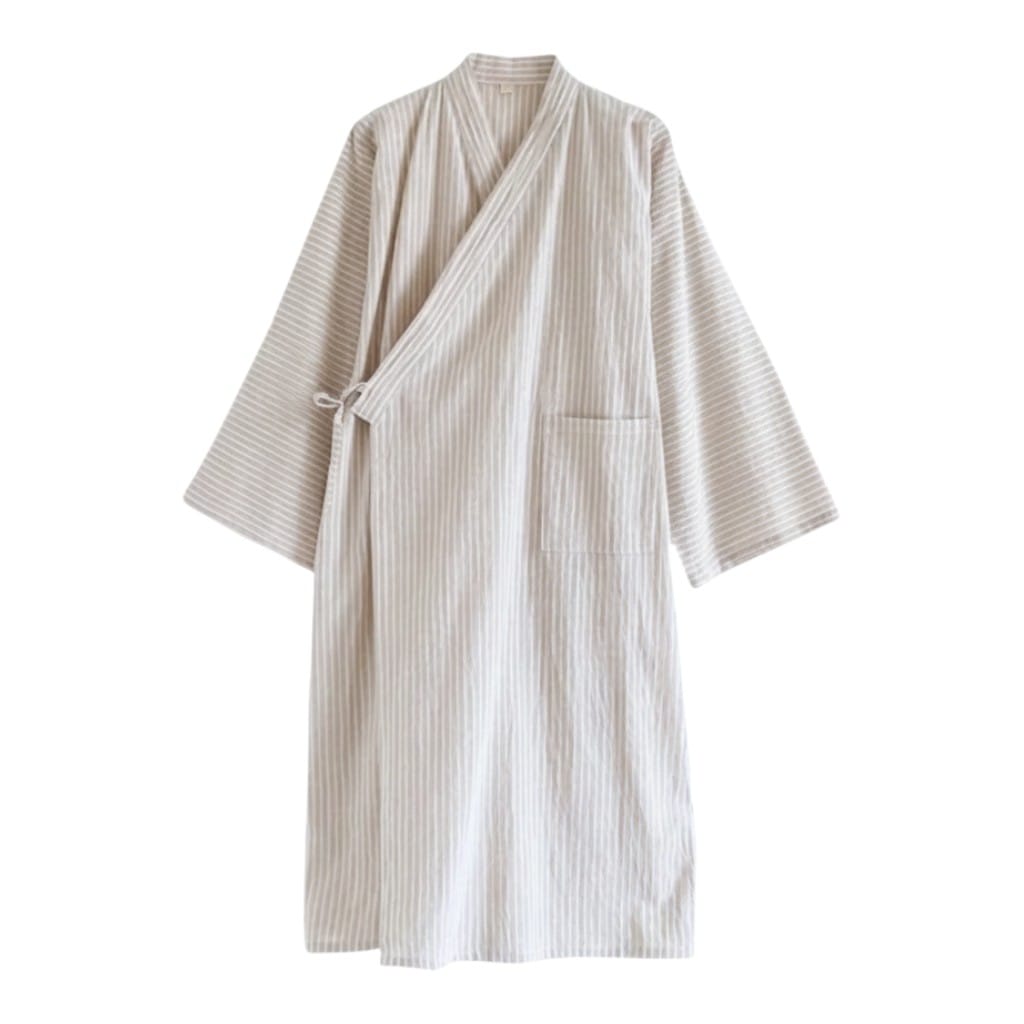 Kimono Homme Long Rayé Léger