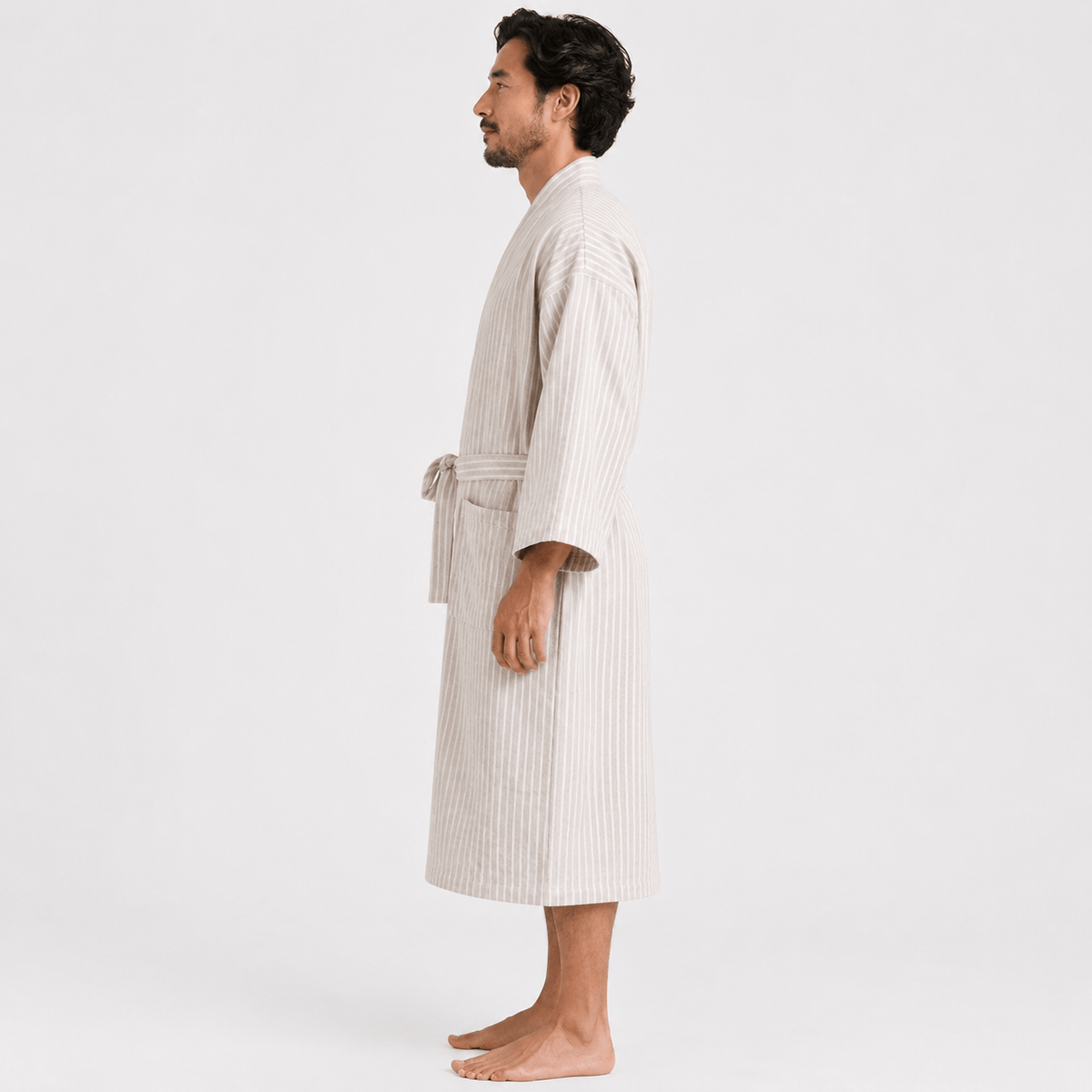 Kimono Homme Long Rayé Léger