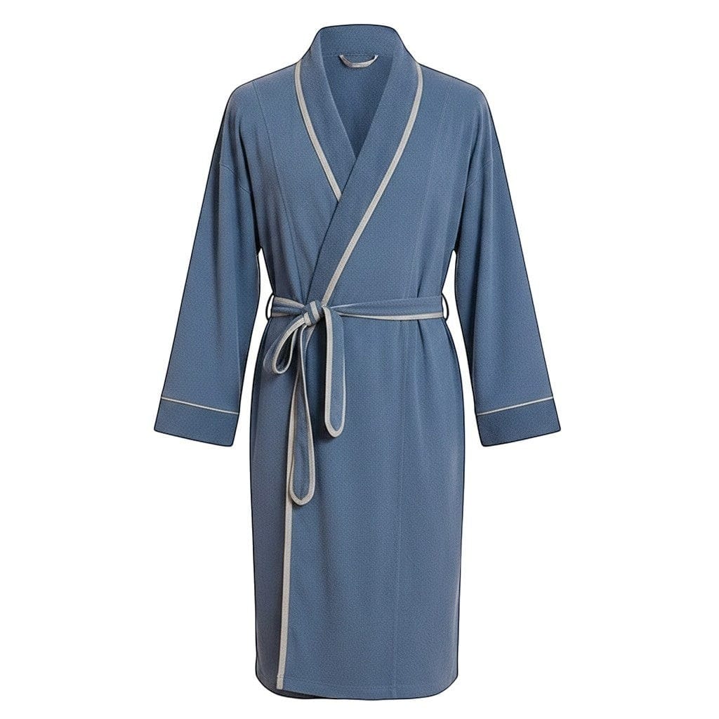 Kimono Homme Polaire Patchwork avec Ceinture Hiver