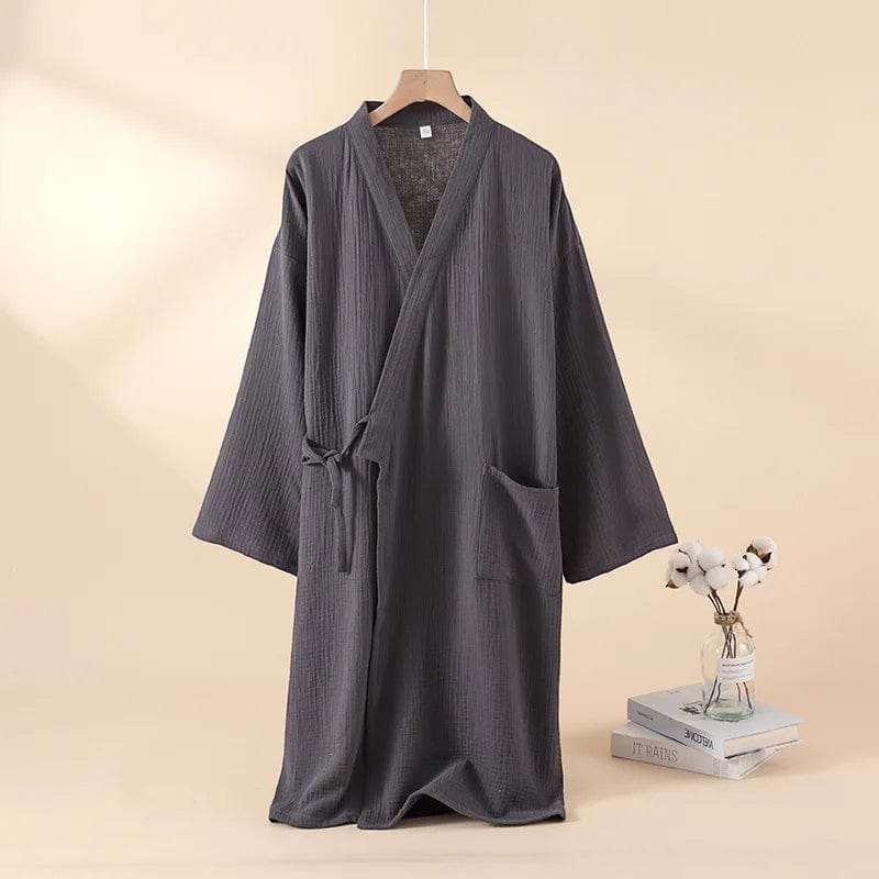 Kimono Japonais Femme Uni Minimaliste