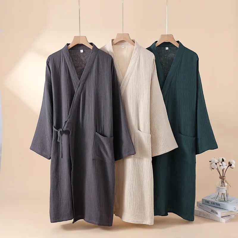 Kimono Japonais Femme Uni Minimaliste