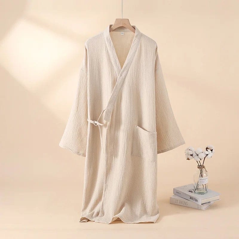 Kimono Japonais Femme Uni Minimaliste