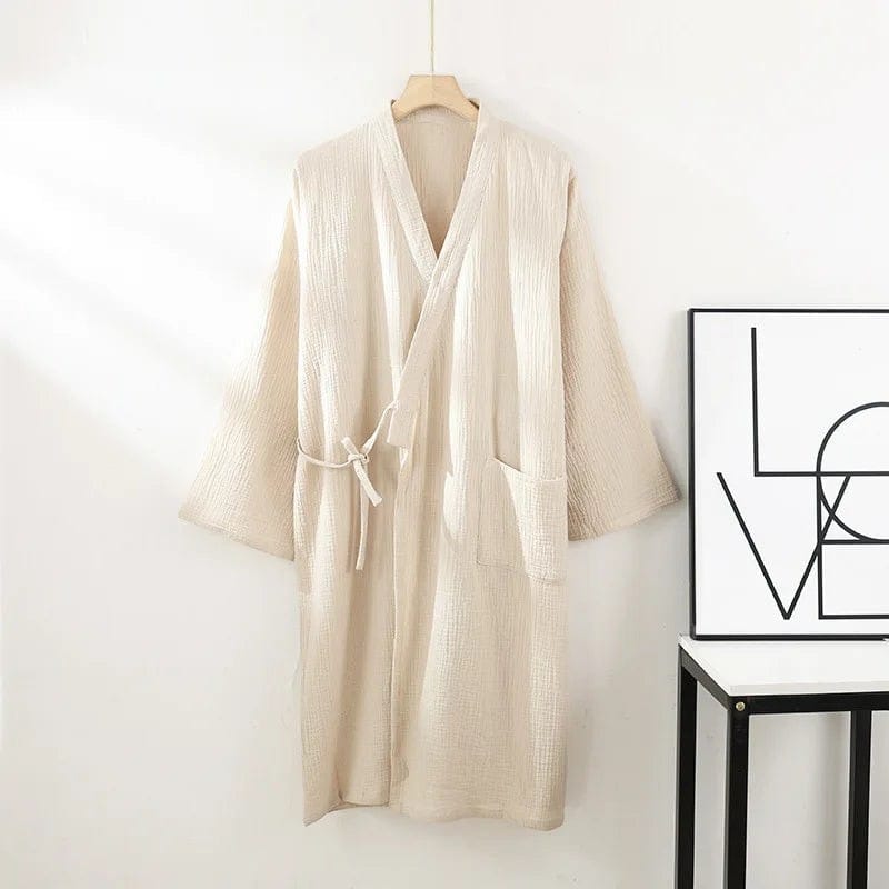 Kimono Japonais Femme Uni Minimaliste