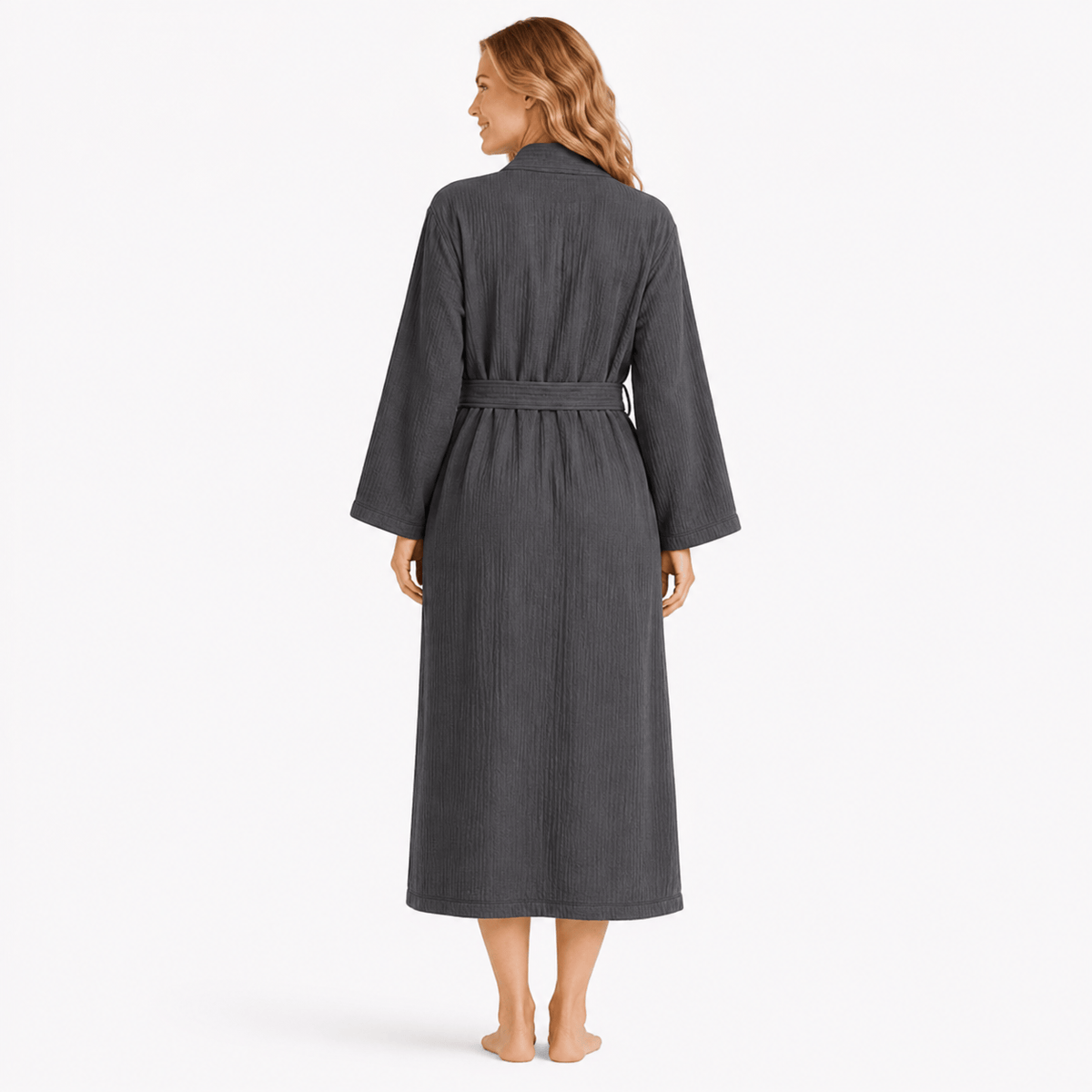 Kimono Japonais Femme Uni Minimaliste