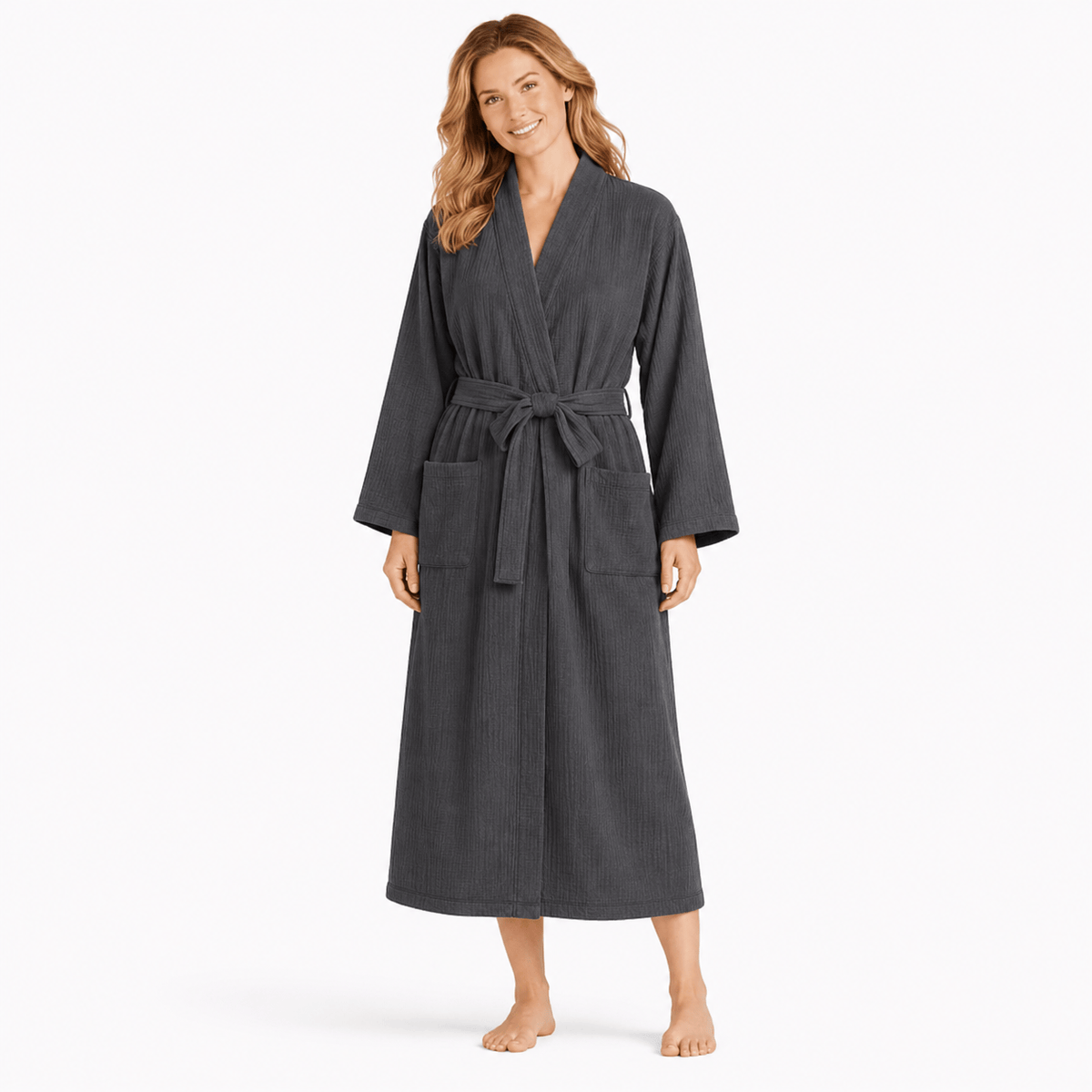 Kimono Japonais Femme Uni Minimaliste
