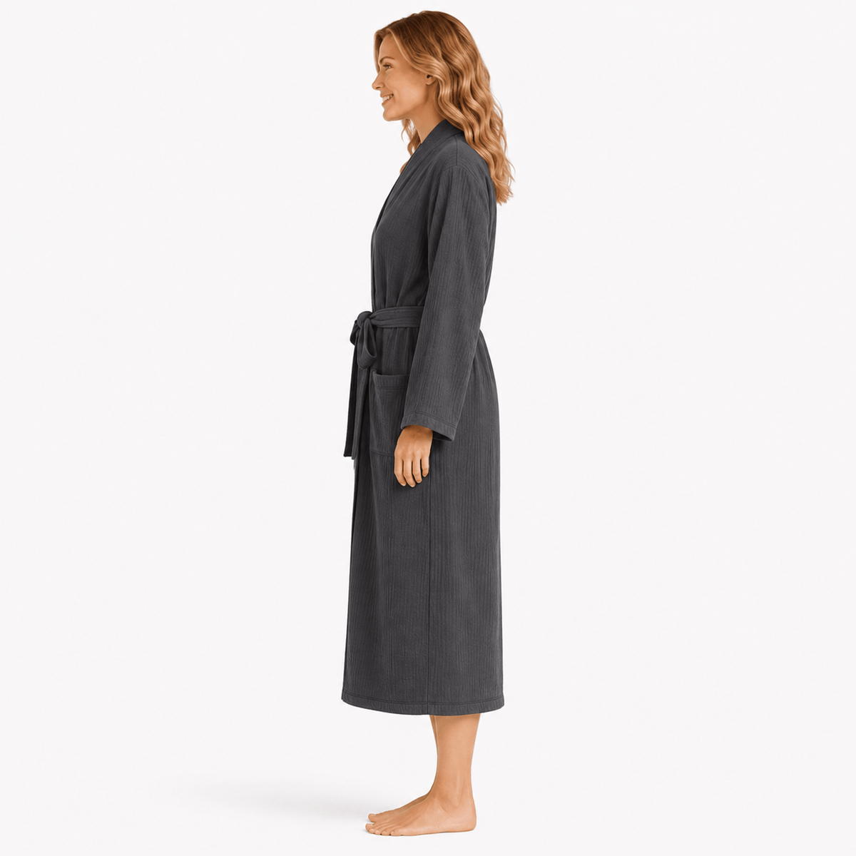 Kimono Japonais Femme Uni Minimaliste