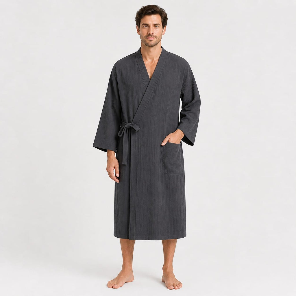 Kimono Japonais Homme Uni Minimaliste