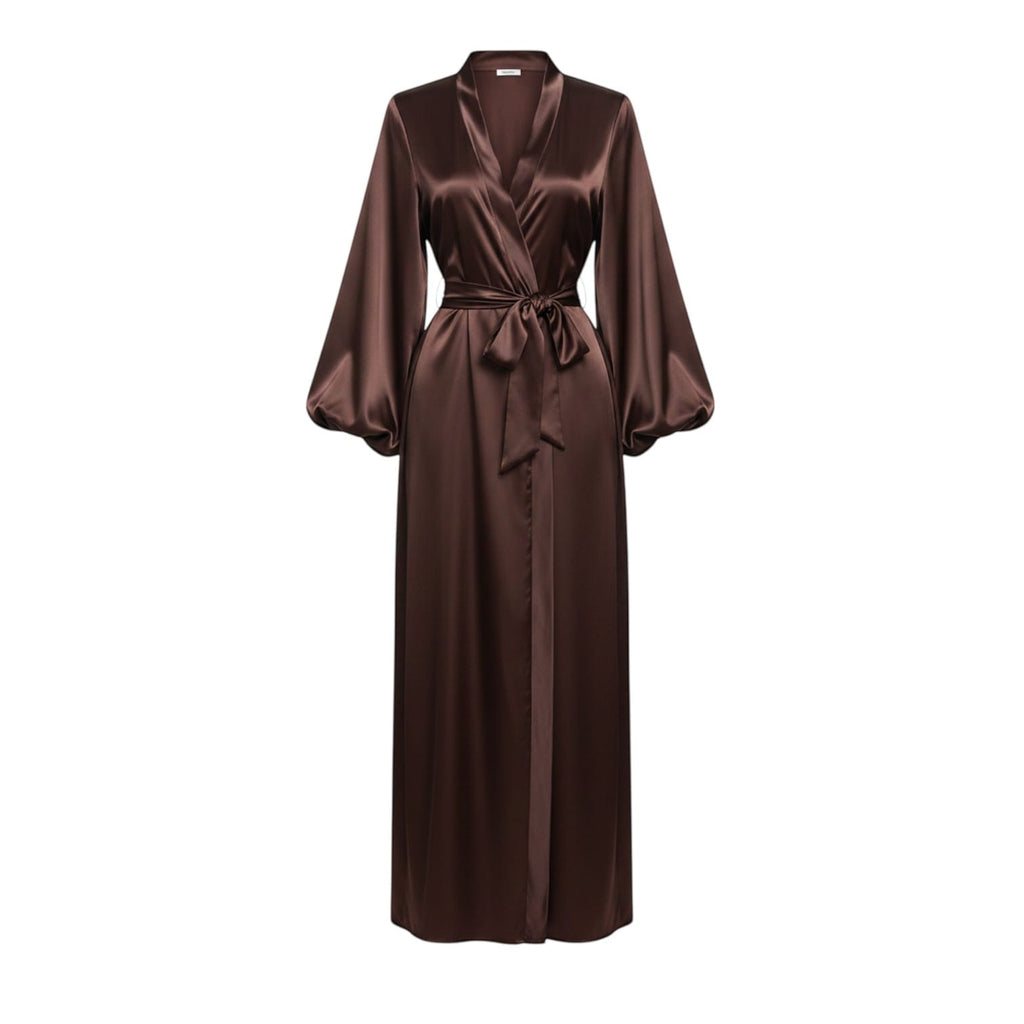 Kimono Satin Femme Manches Bouffantes | Le Monde du Peignoir