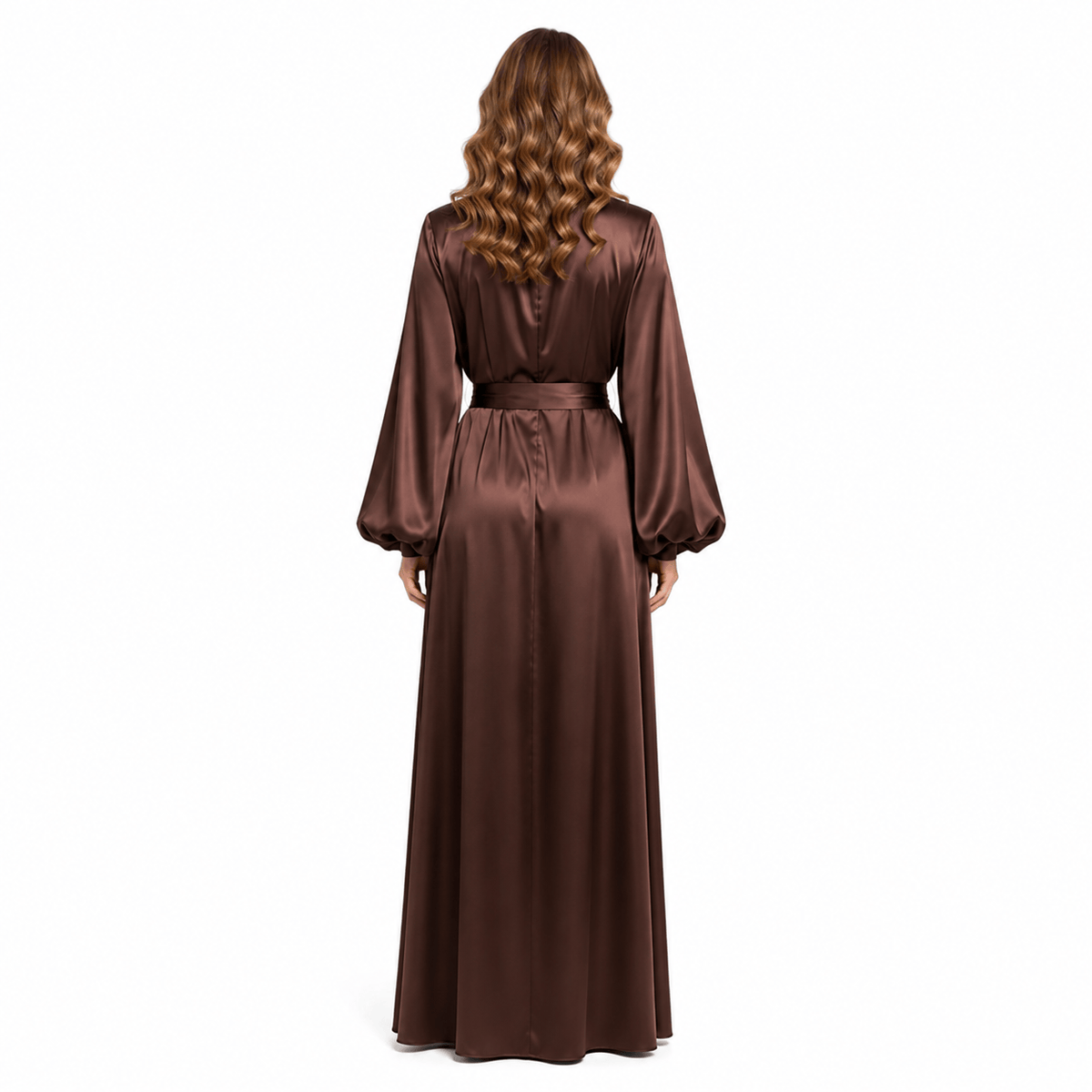 Kimono Satin Femme Manches Bouffantes | Le Monde du Peignoir